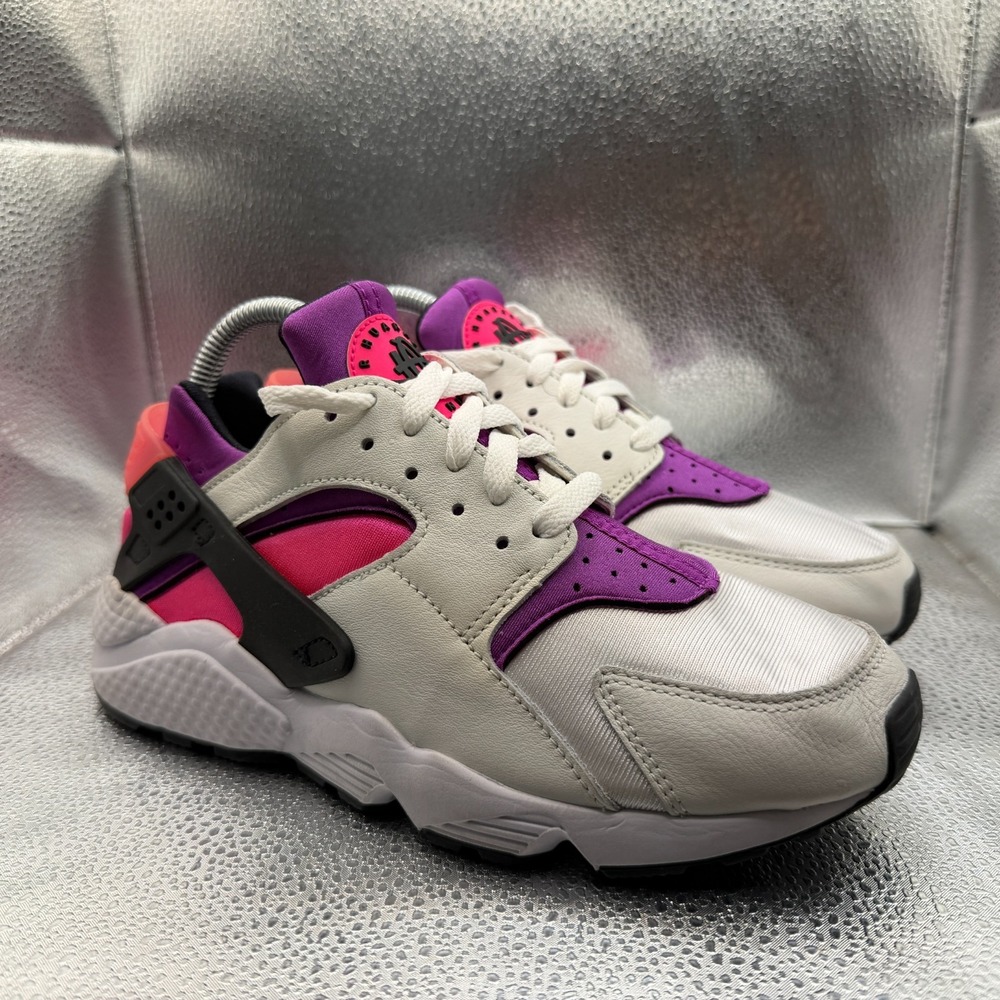 Size 8.5 Nike Air Huarache White Hyper Pink Purple Womens Shoes DH4439-109